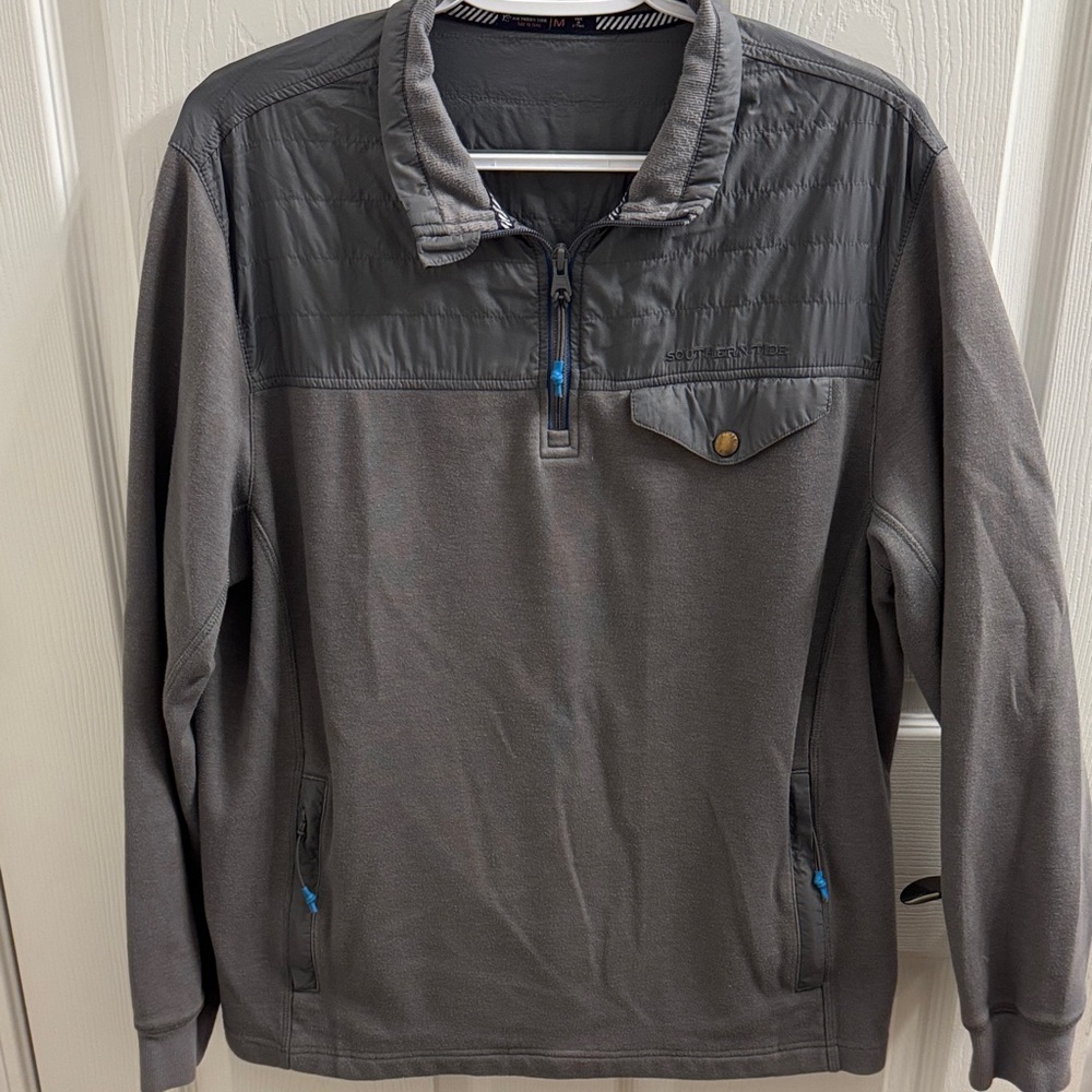 Southern Tide Charcoal Quarter-Zip Jacket